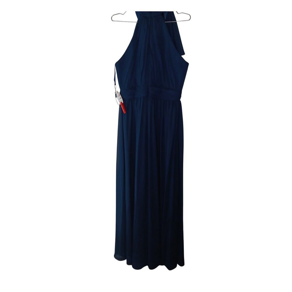 New Mac Duggal IEENA Navy Chiffon Gown Size 10 Formal Evening Bridesmaid Dress - Picture 10 of 16